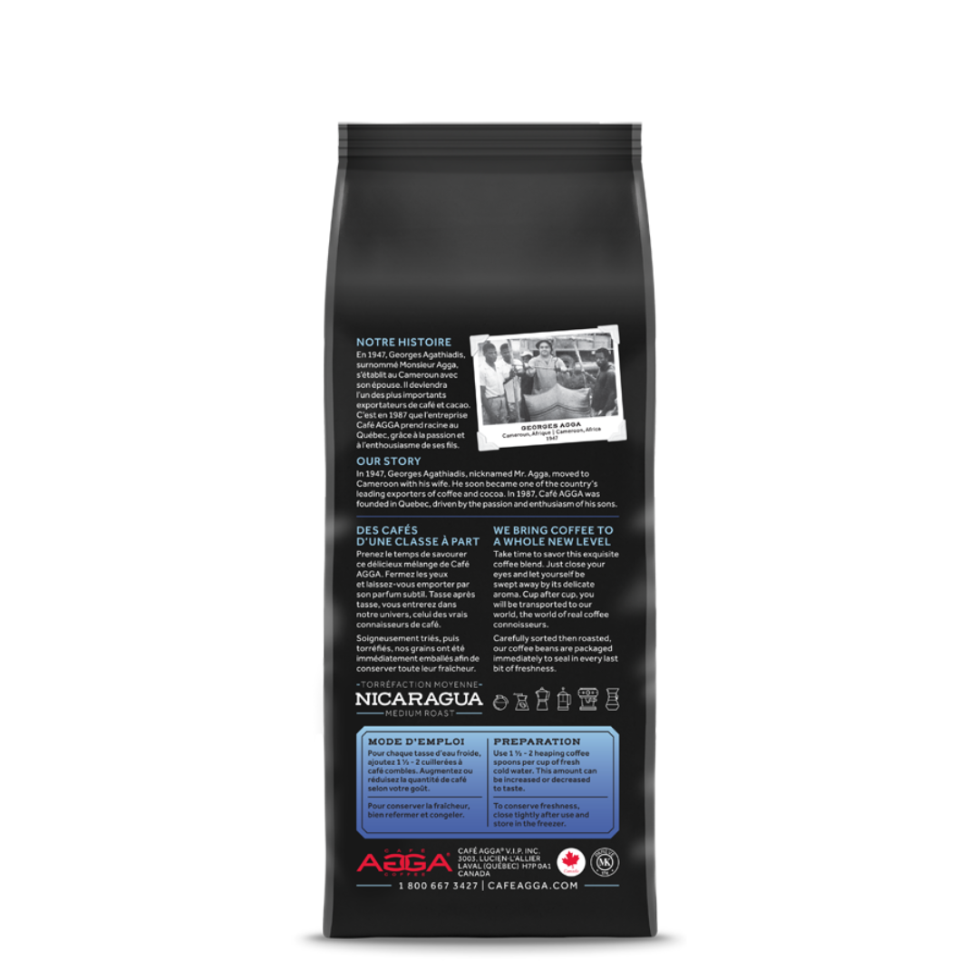 nicaragua 340 g medium roast beans back