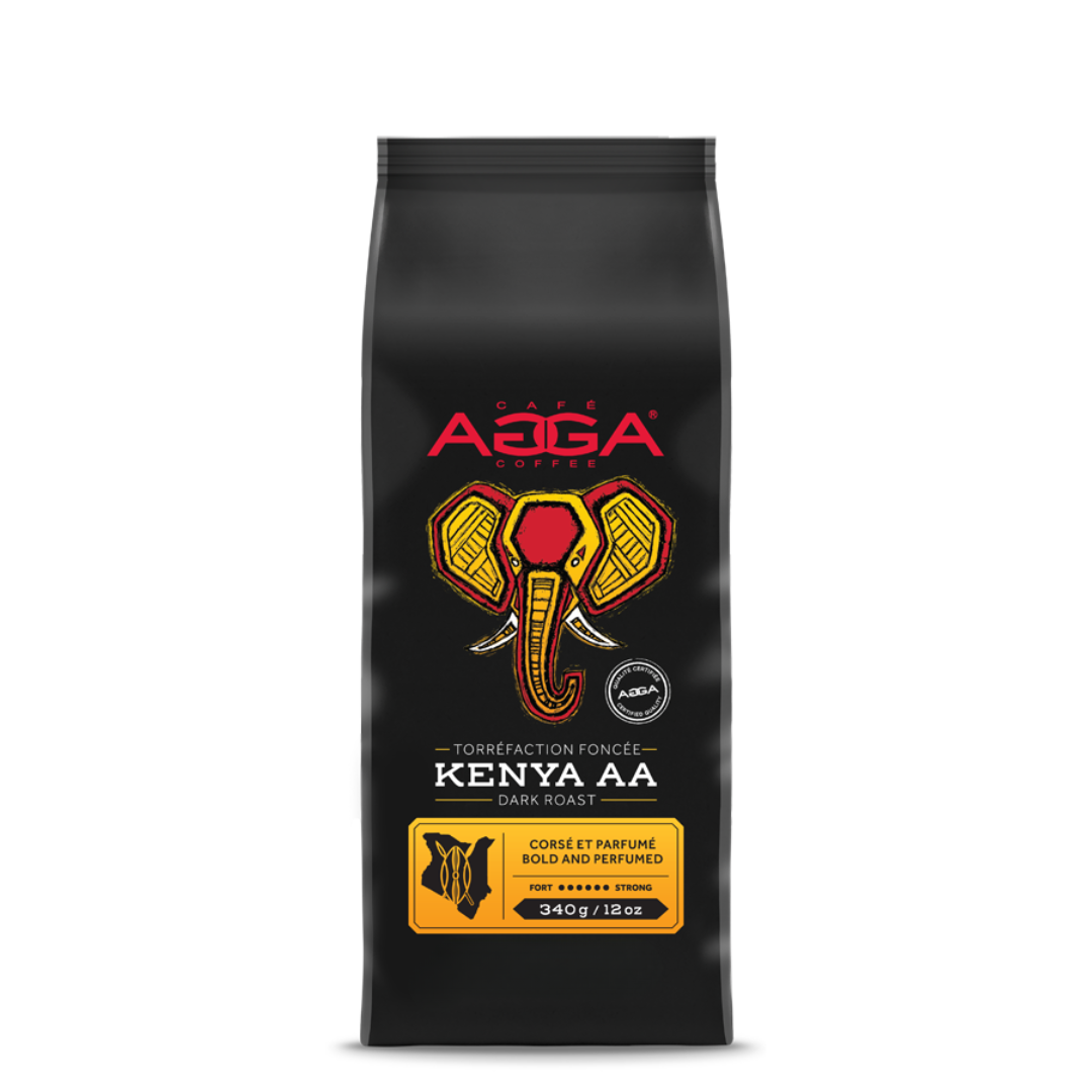 kenya aa 340 g dark roast front
