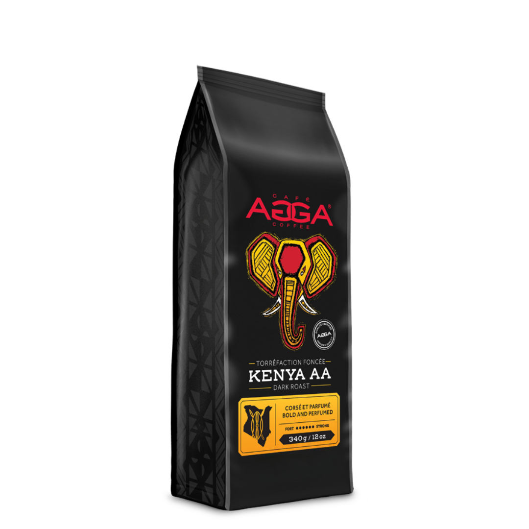 kenya aa 340 g dark roast side
